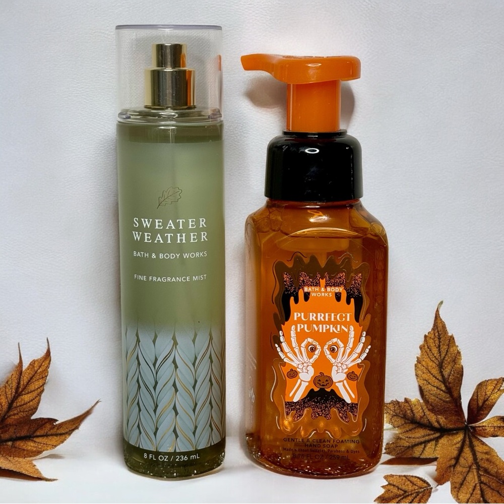 Bath & Body Works Sweater Weather & Purrfect Pumpkin Soap NWT